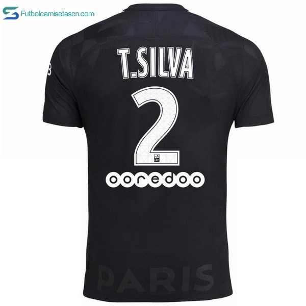 Camiseta Paris Saint Germain 3ª T.Silva 2017/18